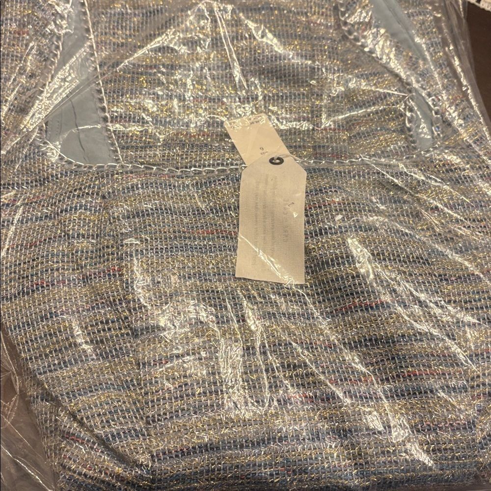 Anthropologie Square-Neck Tweed Mini Dress size 4 - Picture 5 of 5